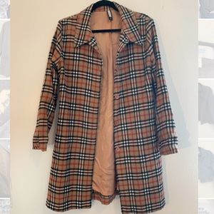 Forever 21 Plaid trench coat.